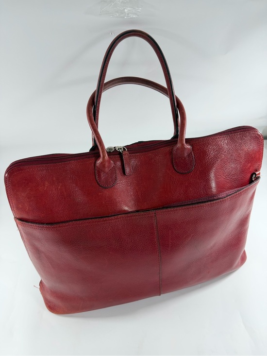 Wilsons Leather Handbags - Wilsons Leather Burgundy Laptop Tote Business Briefcase Organizer Quiet Luxury